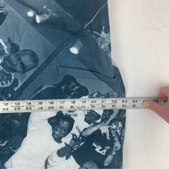 Print All Over Me size large photo Graphic Jumpsuit 90s unisex overalls - Picture 12 of 13